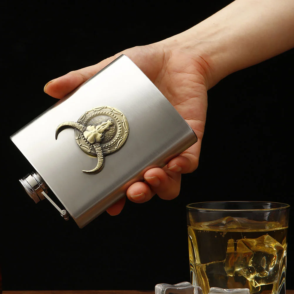 Whiskey Decanter Containers Portable Pot Camping Pocket Flask Insulated Stainless Steel Flasks for