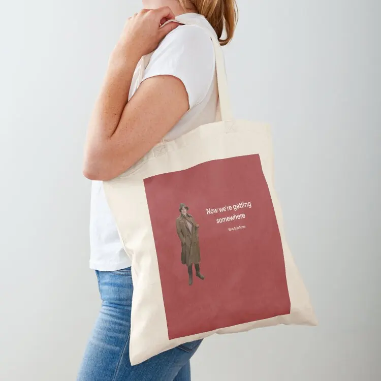 

aNow weare getting somewherea - Vera Stanhope Tote Bag canvas bags Gift bags Portable shopping bag Canvas bag
