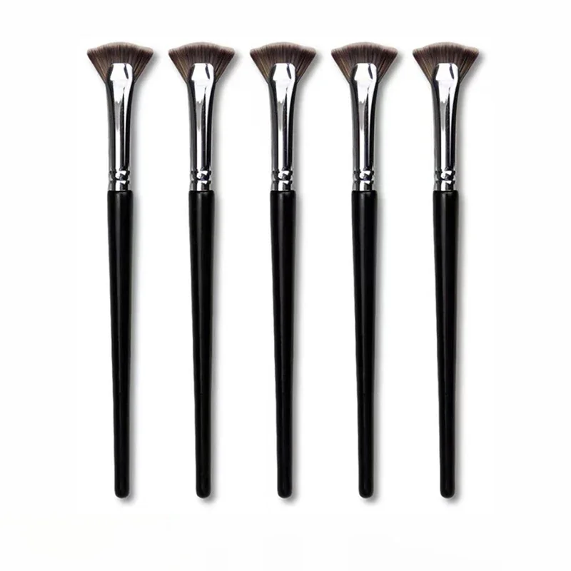 1PC Fan-förmigen Wimpern Pinsel Weiche Kein Ausfallen Professionelle Schönheit Wimpern Make-Up Pinsel Mascara Highlighter Pulver Wisch werkzeug