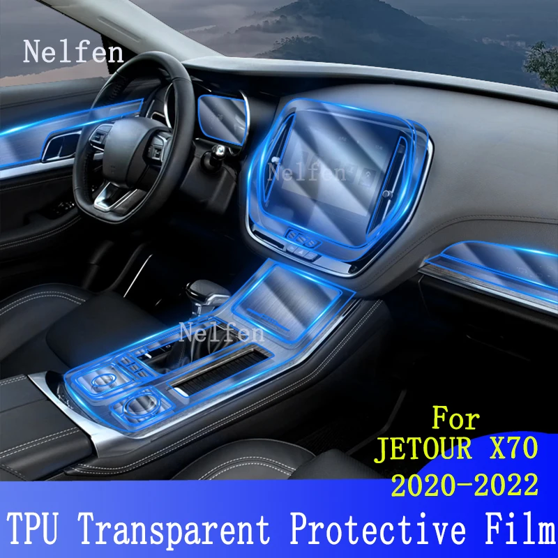 

Car Interior Film For JETOUR X70 2020-2022 Center Console Transparent TPU Protective Anti-scratch Repair Film Accessories Refit