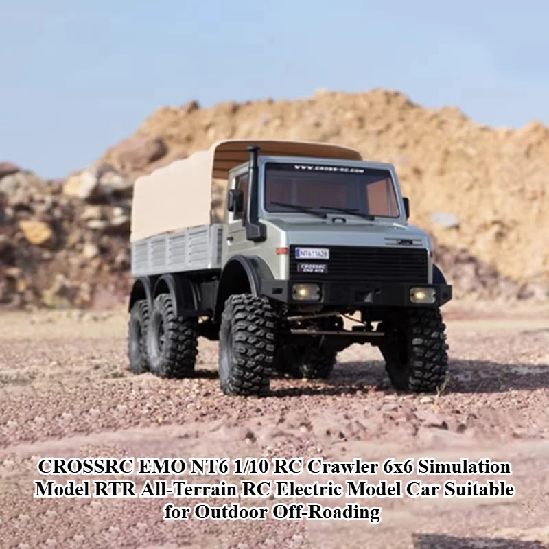 

CROSSRC EMO NT6 1/10 RC Crawler 6x6, имитационная модель RTR, электрическая радиоуправляемая машина для бездорожья, подходит для активного отдыха на природе