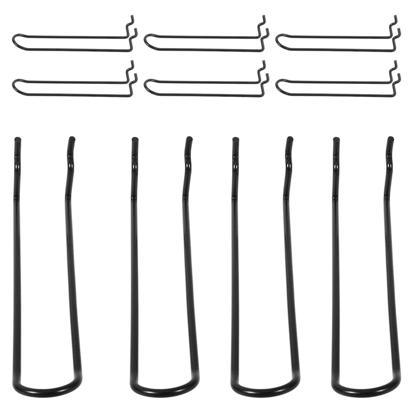 

10Pcs Versatile Double Loop Pegboard Hooks Heavy Duty Shelving Display for Supermarket Pegboard Plier Holders Garage Accessories