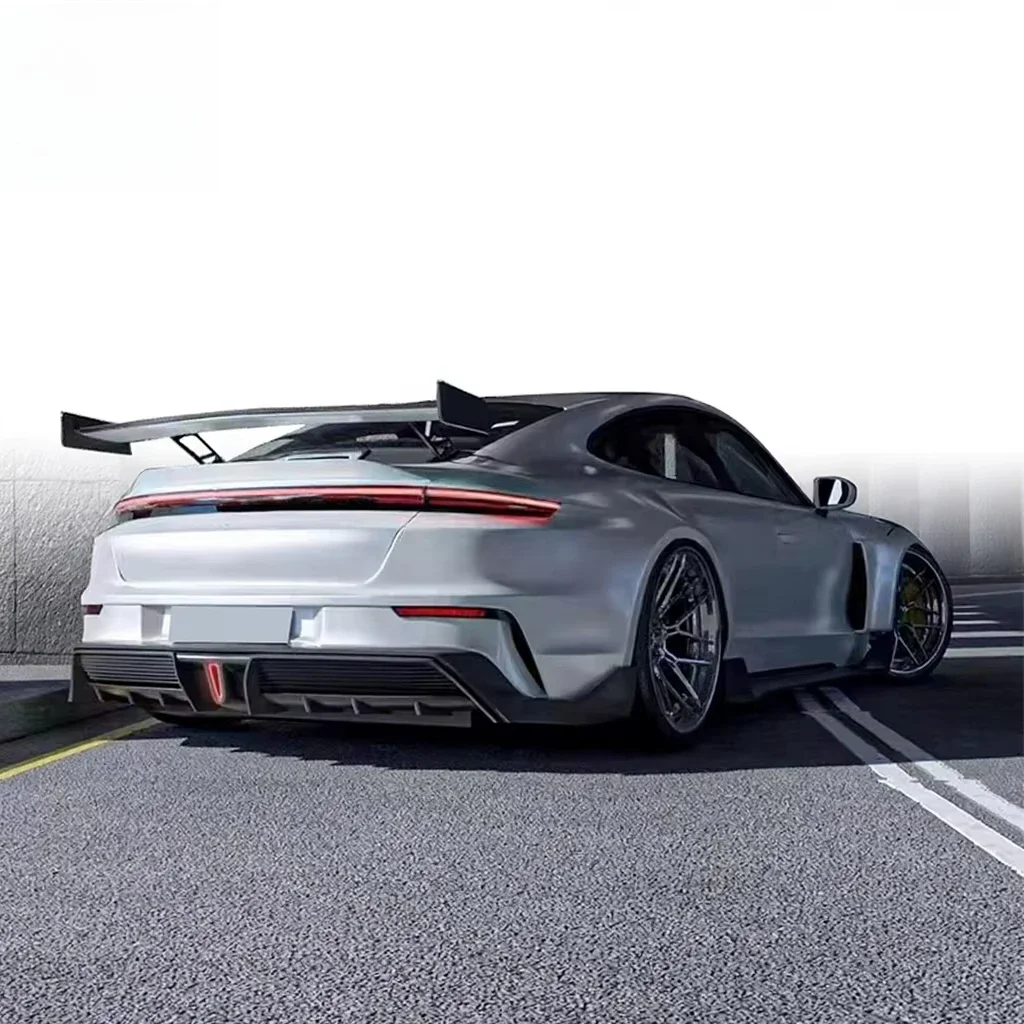 For Taycan 2019 2020 2021 2022 2023 Dry Carbon Fiber Tail Wing Lip Trunk Cover Spoilers Body Kits Avante Style Spoiler