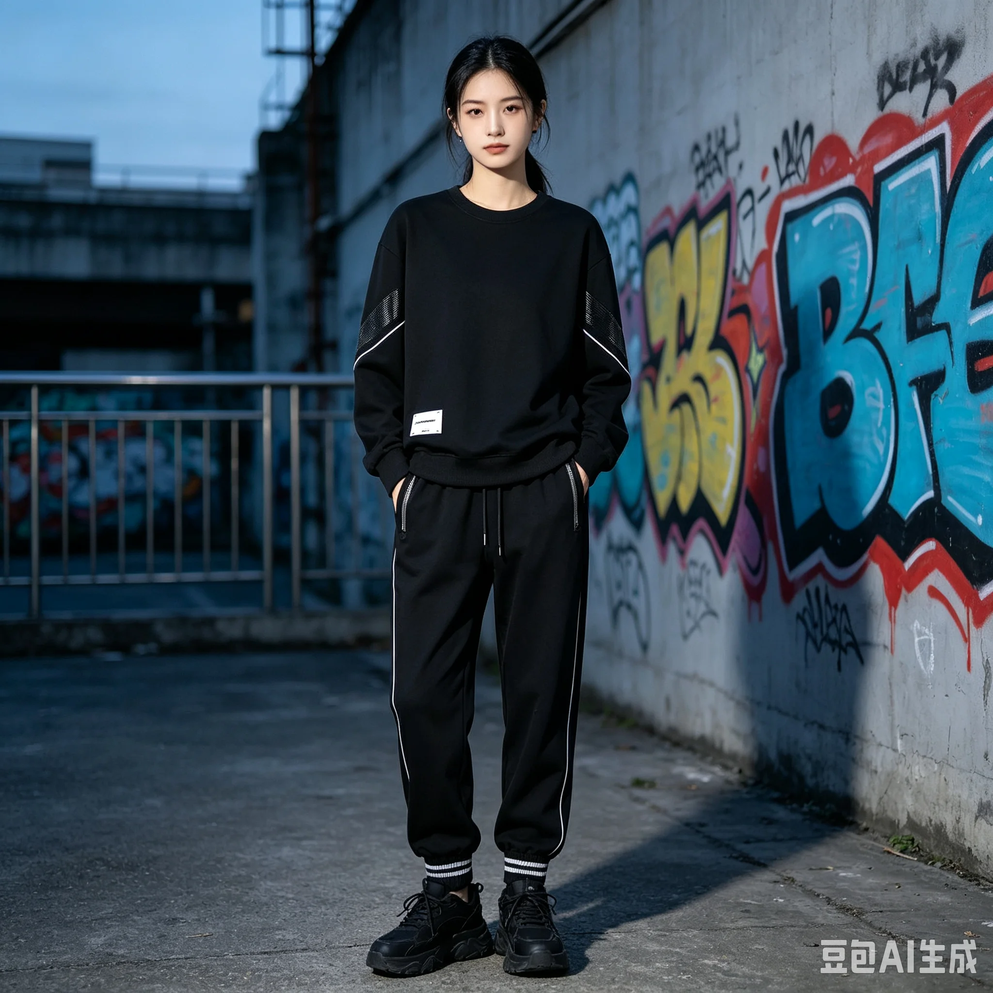 Waffle casual sports hoodie set for men, loose and trendy brand, paired with cropped pants, two piece set, trendy
