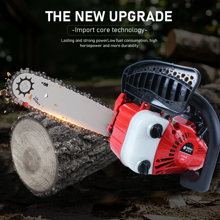 

25CC 1800 Вт 15500 об/мин бензиновая бензопила портативная одиночная ручная пила мощная мини-бензиновая пила лесозаготовительная бензопила