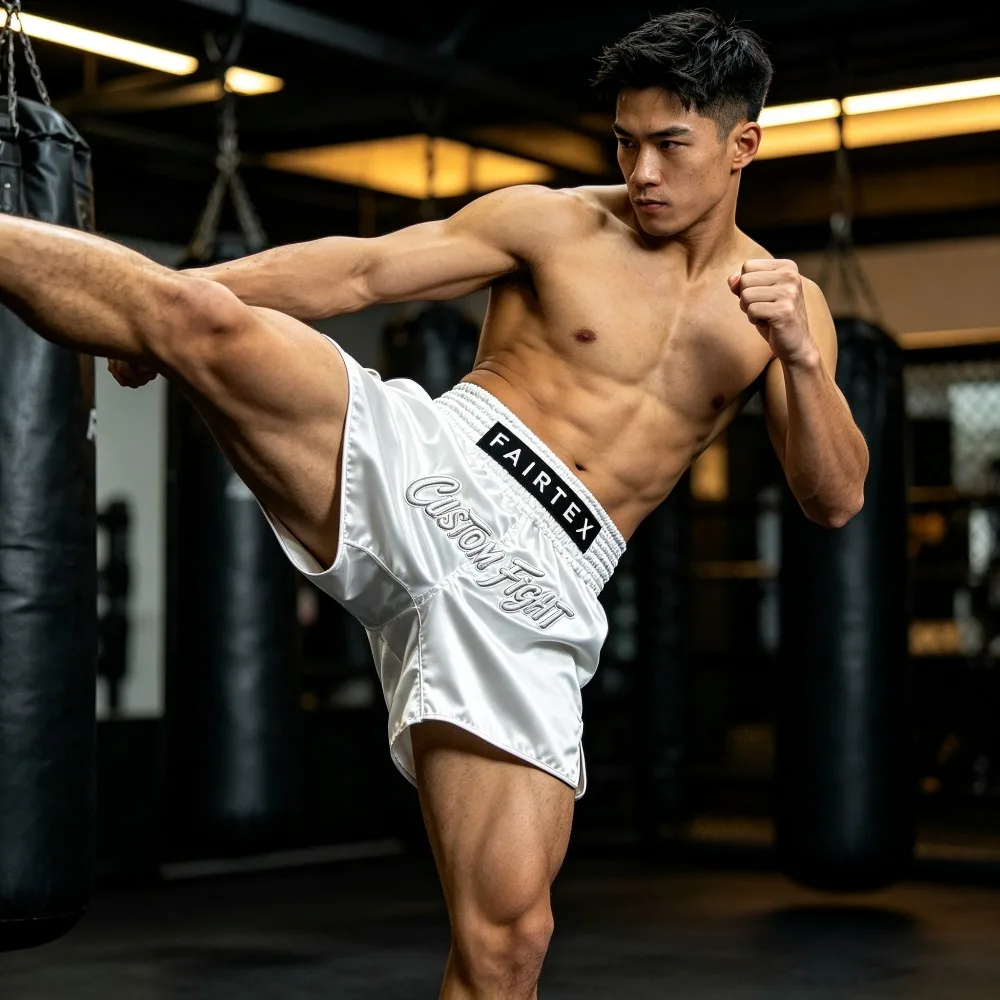 Customize The Latest Design style Fairtex-Muay Thai Shorts Printed MMA Shorts Suitable for Professional Boxing Gym and Fighting