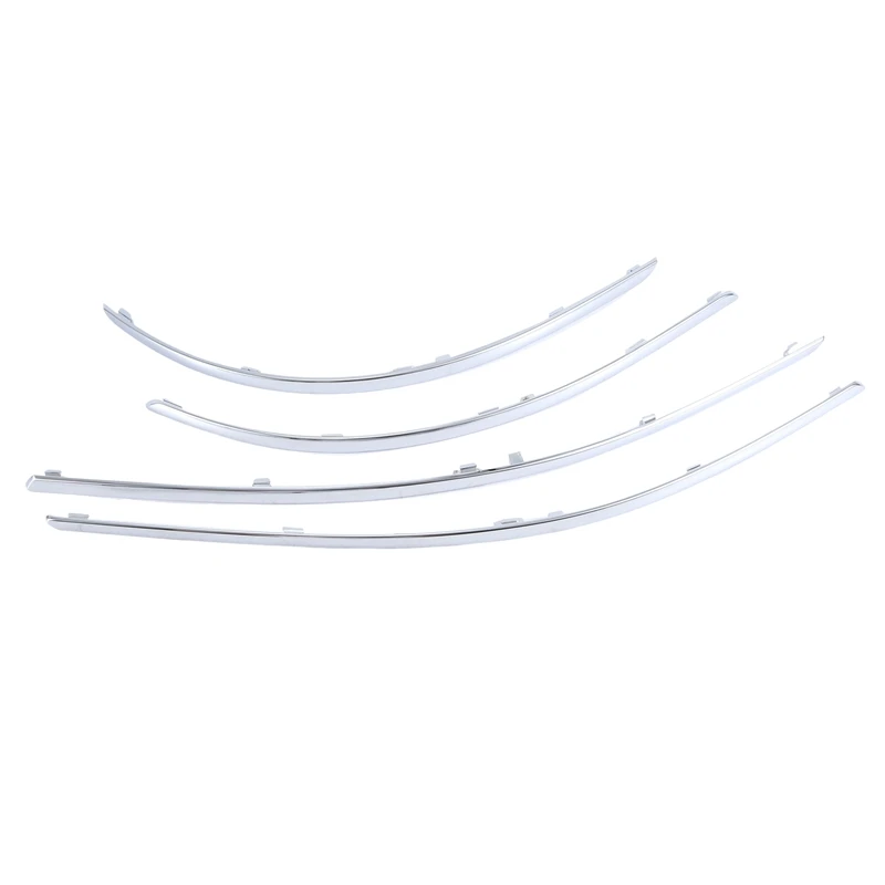 

Car Left Right Front Rear Bumper Trim Strips Silver ABS For Mercedes-Benz W246 B180 B200