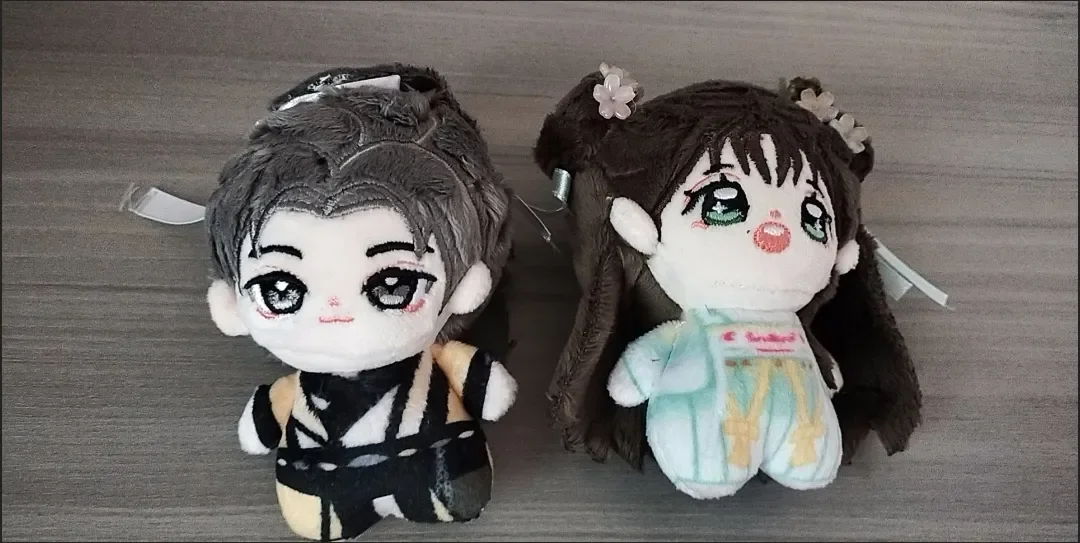 Nouveau 10cm jeu d'amour Tv Yong Ye Xing He Yu Shuxin Ling Miaomiao Mu Sheng poupée en peluche Ding Yuxi mignon sac à dos pendentif cadeau de noël