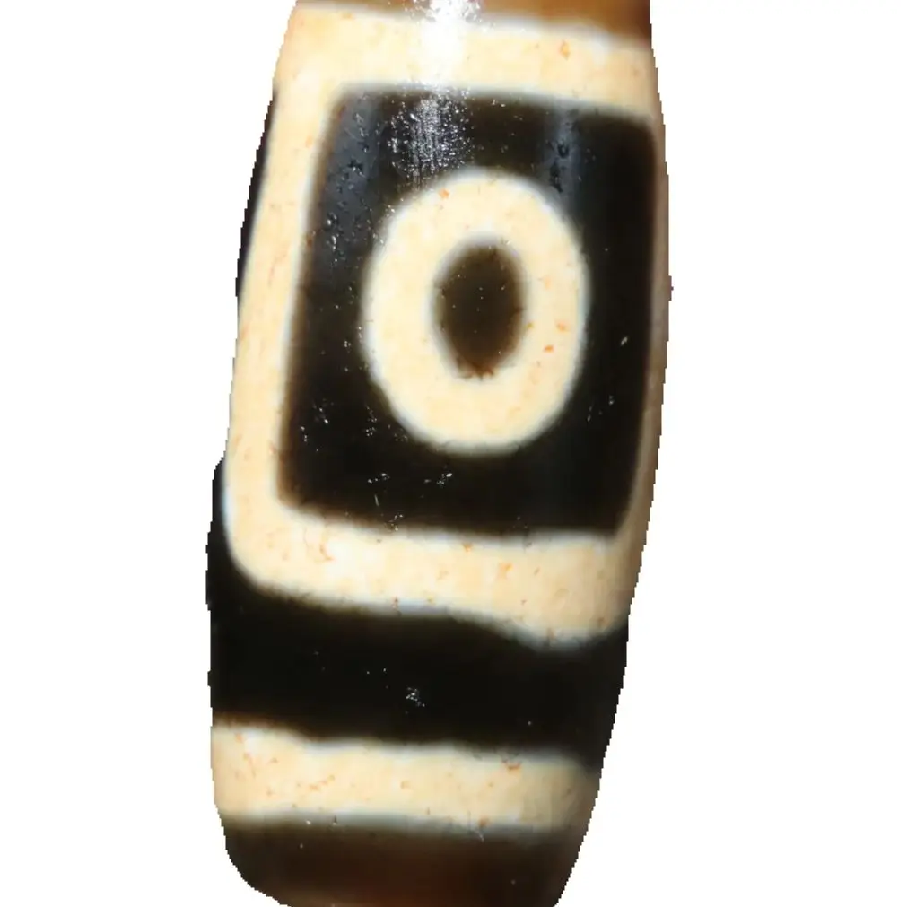 

CONGXINZAI1005009037751106 Energy Tibetan Old Agate Old Method Fold Line 2 Eyed Love Totem DZi Bead Amulet For Making Jewelry