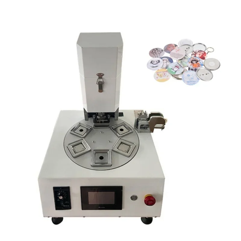 hot sales Automatic 50X50mm Rectangle Button Maker Kit Electric Pneumatic Badge Making Machine Plastic Paper Cutter