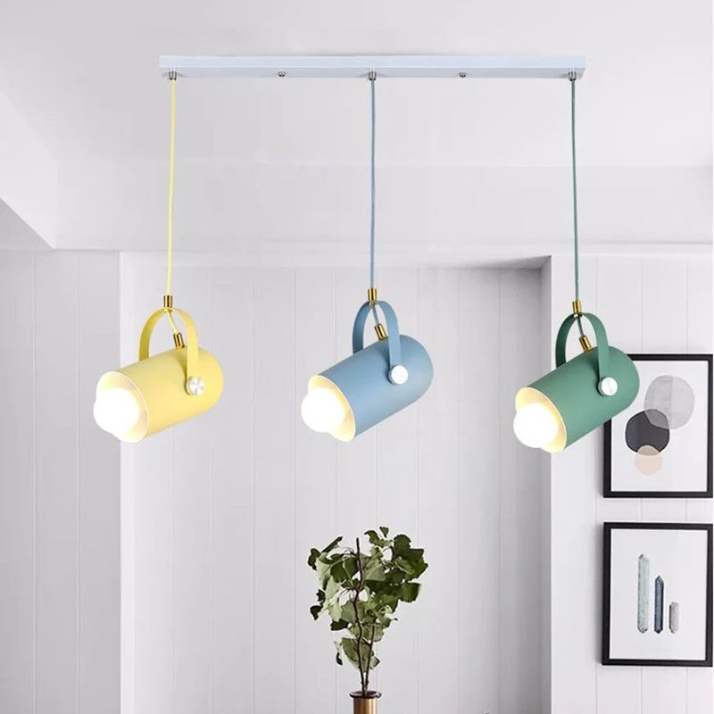 Nordic Moderne Anhänger Lichter Farbige Aluminium Hanglamp Für Wohnzimmer Schlafzimmer Esszimmer Bar Decor Loft Leuchte Suspension