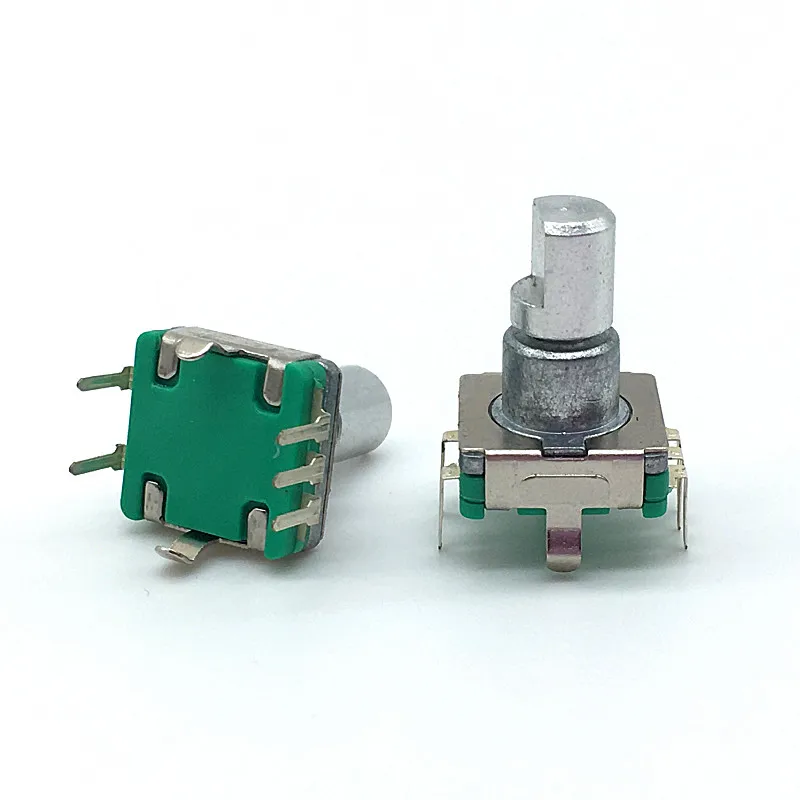100pcs EC11 Rotary Encoder Code Switch 30 Position With Push button Switch 5pin Handle Length 12.5mm Half Shaft