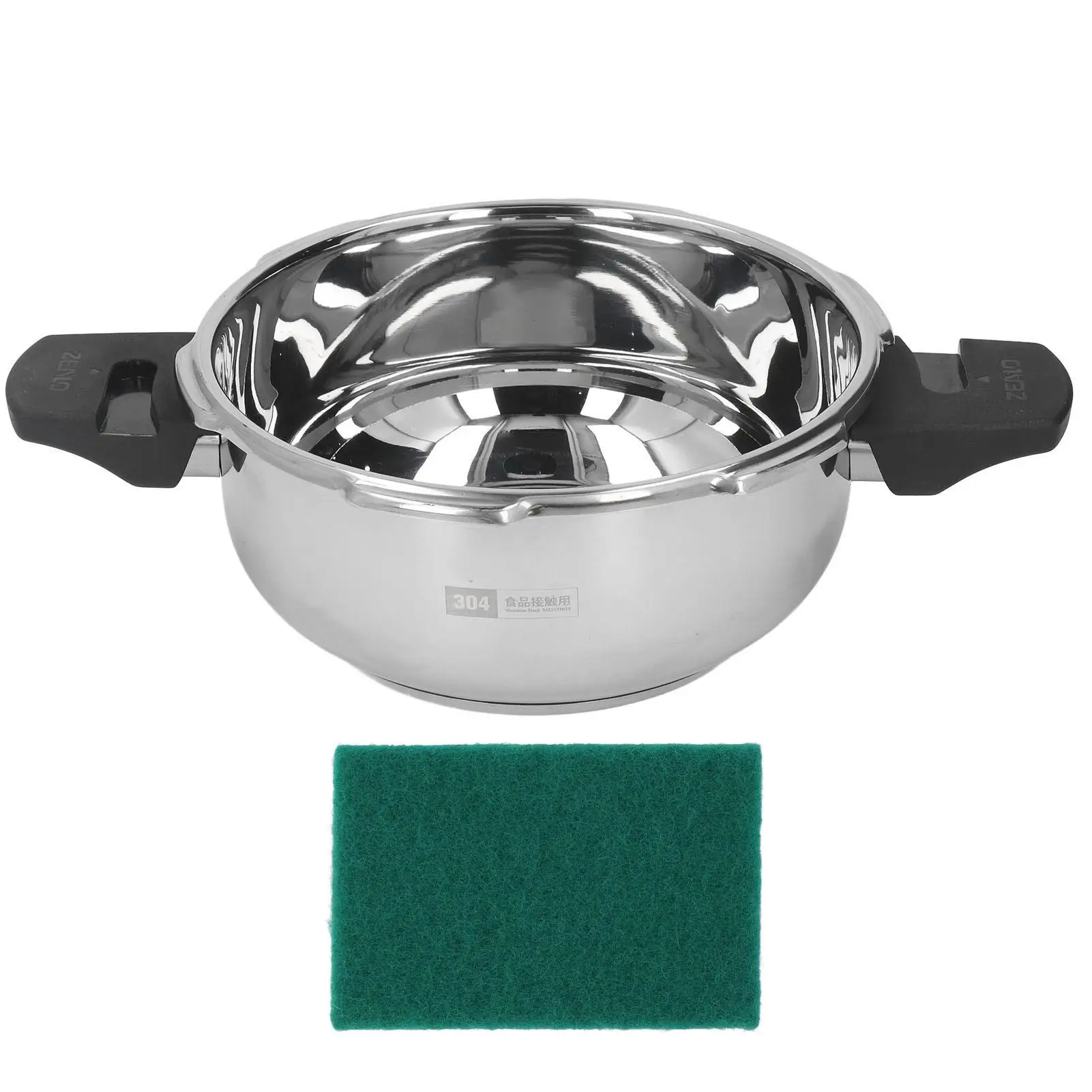 

Stainless Steel 18cm 1.8L Safe Pressure Cooker Pot for gas and Induction Stoves Durable Cooking Tool