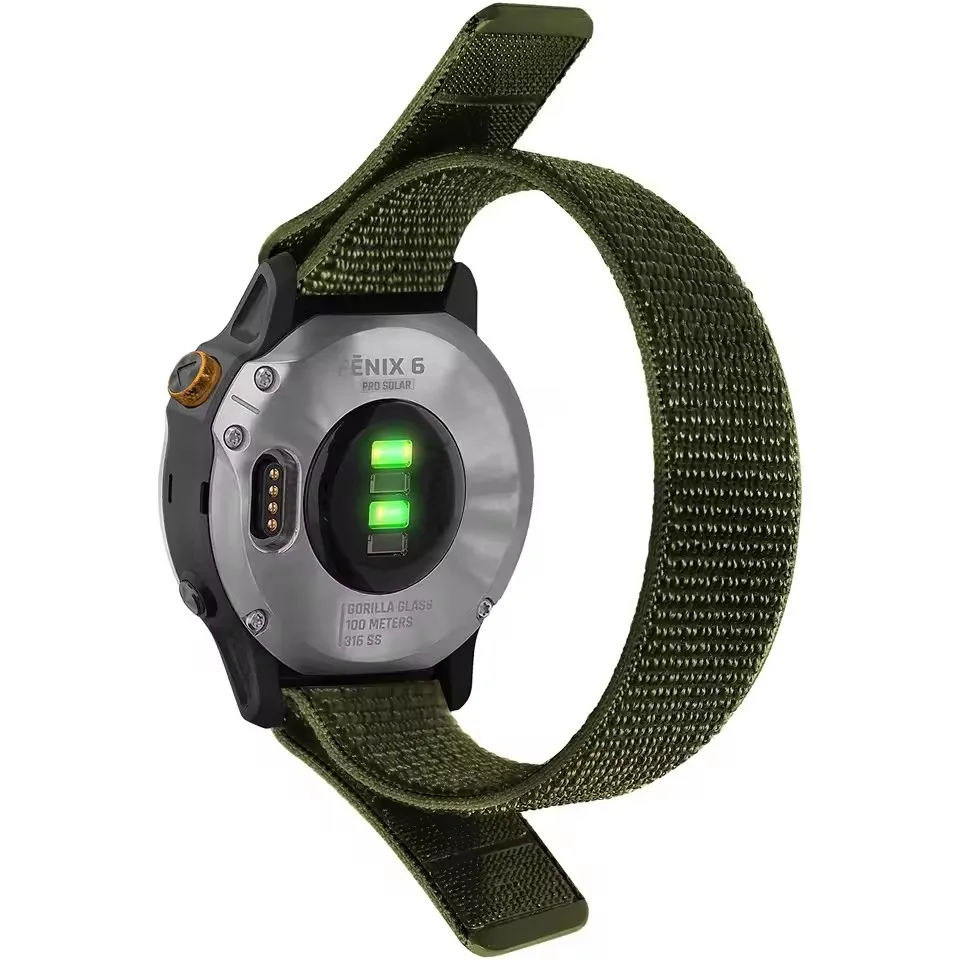26mm 22mm 20mm Nylon Strap For Garmin Fenix 7 6 5 7S 6S 5S Plus/Forerunner 935 945 Bracelet Hook and Loop Quick Dry Watch Correa