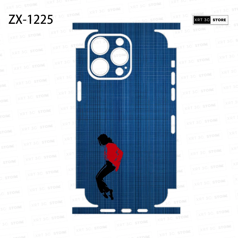 Colorful Skin Sticker for iPhone16 15 Pro Max 14 13 12 Phone Sticker Back Film Side Frame Protector (Not Phone Case)