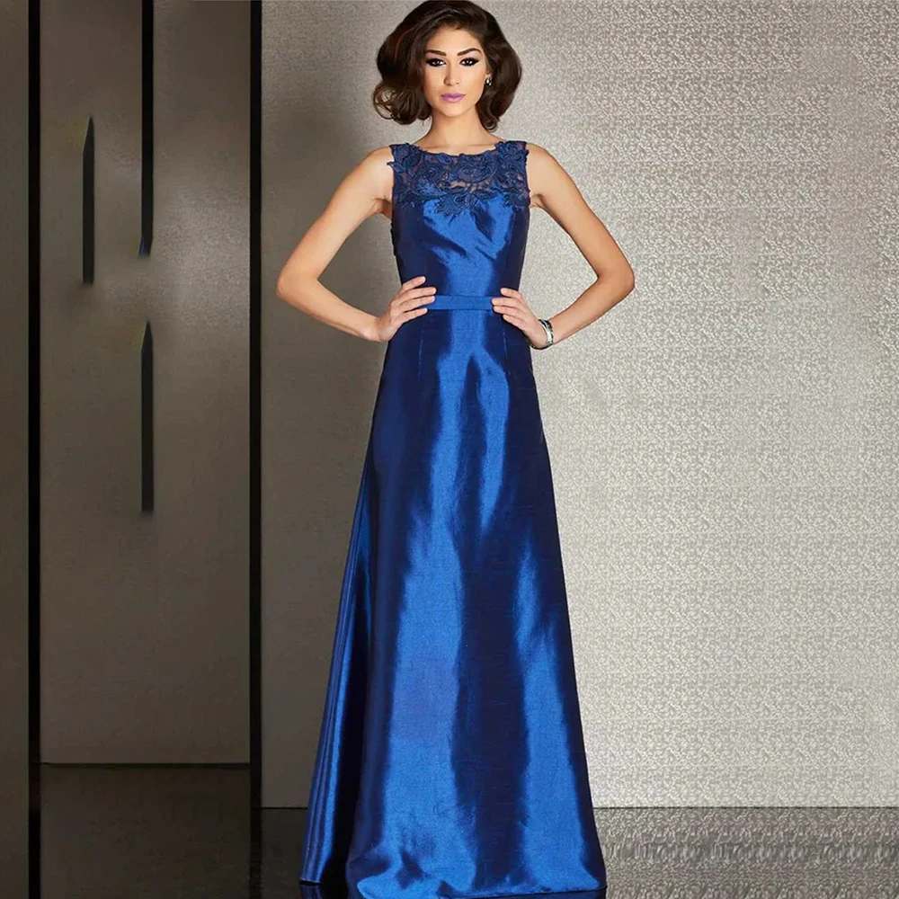 Mother of the Bride Dress Elegant Floral Applique Sleeveless A Line Mother Dress Evening Gowns for Women Wedding Guest Dresses