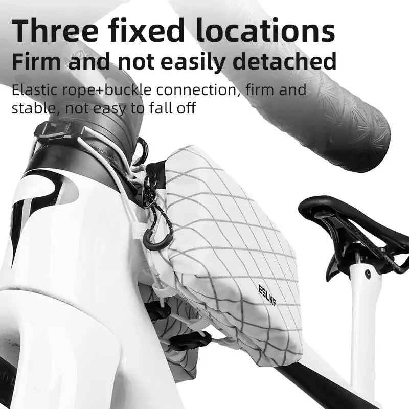 ESLNF Bike Top Tube Floating Installation Method Cycling Saddlebags Large Capacity Bag Bicycle Accessories