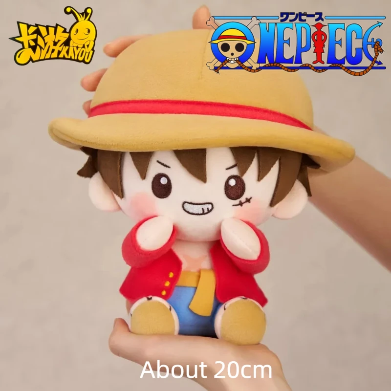 

Genuine KAYOU Goods One Piece 20cm Plush Seated Doll Luffy Zoro Ace Sanji Anime Stuffed Soft Collectible Toy Gift For Anime Fan