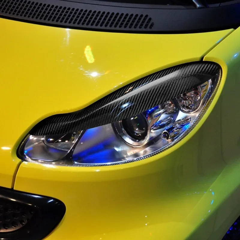 Applicable au nouveau Smart-B # Sourcil léger (W451) (2007-2014) fibre de carbone phare de voiture sourcil changement de cils