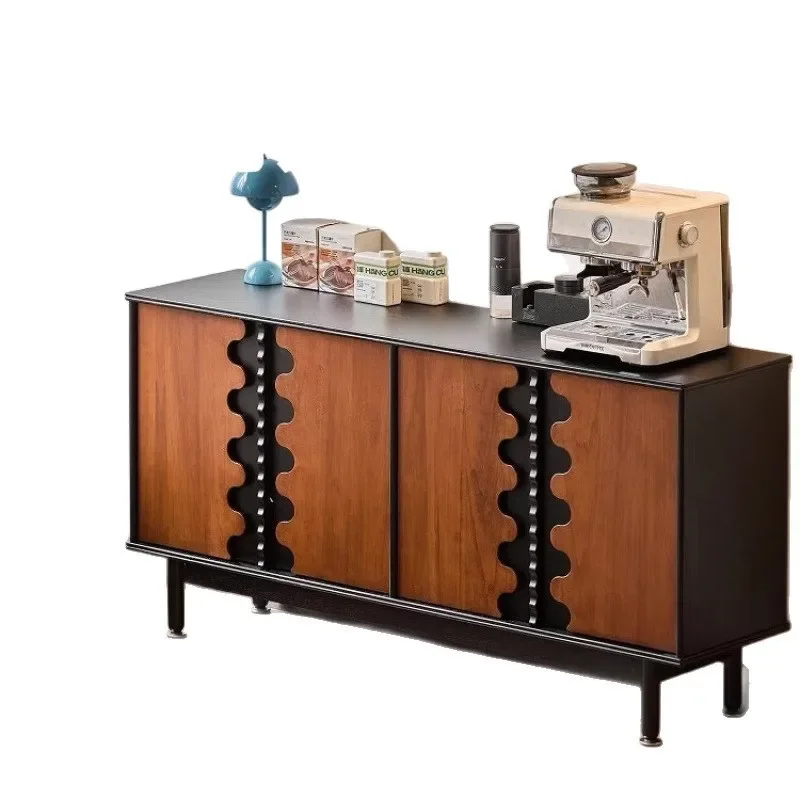 

Medieval solid wood chest, French retro dining side cabinet, storage cabinet, living room storage display, storage wall