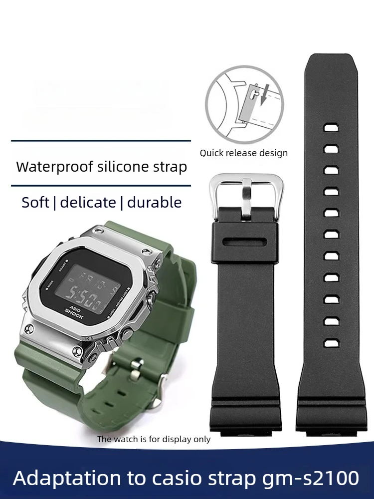 Resin Watch Strap Is Suitable for Casio GM-S2100 GM5600 Octagonal Oak Series Silicone Strap for Men and Women