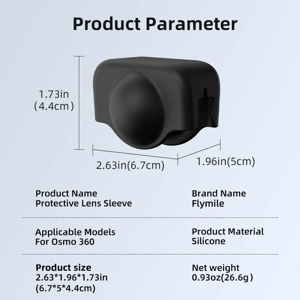 Silicone Lens Cap Shockproof Lightweight Lens Protector Durable Anti-Scratch Lens Protective Cover for DJl Osmo 360