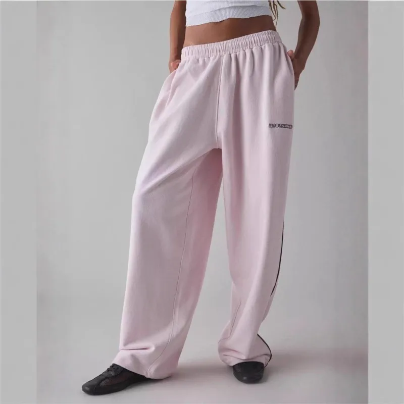 2025 autumn winter Casual pants woman clothing sports pantalones Commuting Straight trousers Homewear Solid color simple style