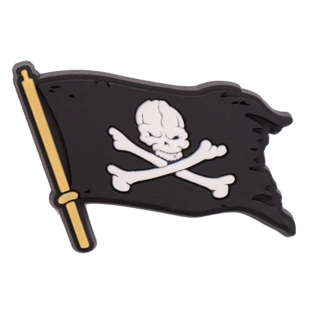 1pcs Pirate Flag Children Shoes Accessories Charms Cool Garden Shoe Buckle Decorations Fit Party Presents