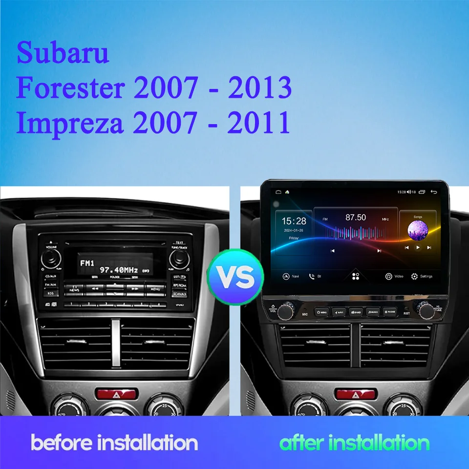 Android 14 8G Ram Autoradio GPS Navigation Head Unit For Subaru Forester 2007 - 2013 Impreza 2007 - 2011 Carplay Tape recorder