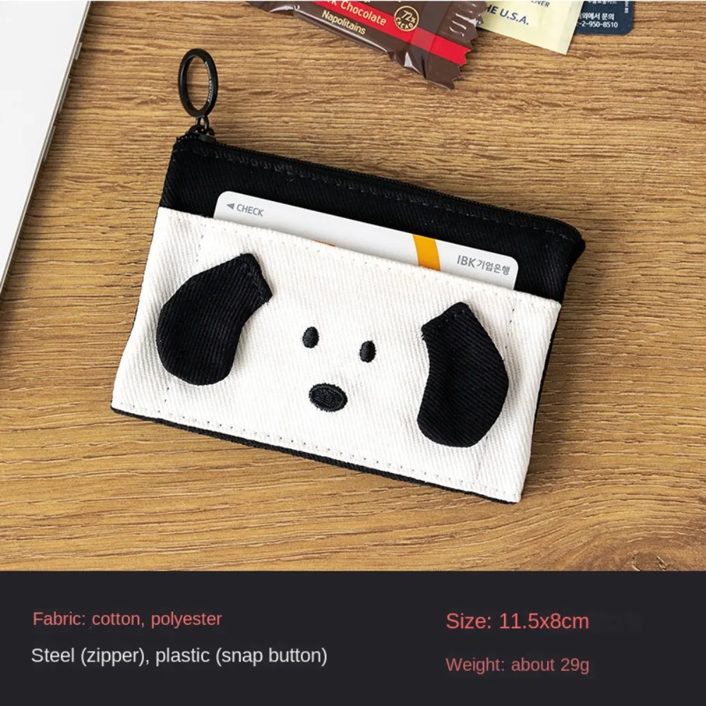 Korean Style Cartoon Coin Purse Earphone Bag Cartoon Animal Cute Card Bag Wear-resistant Fashion Foldable Change Pouch