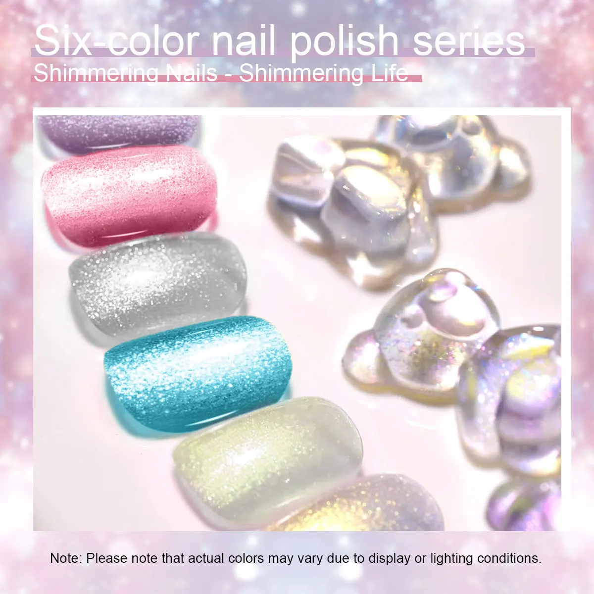 Upscale Boutique 6 Shades Pearl Aurora Silver Rose Pink Cyan Cream Metallic Nail Gel Polish Collection High Pigment Mirror Finish Low Odor Healthy UV Cured Nail Lacquer DIY Home & Professional Nail Studio Manicure Set
