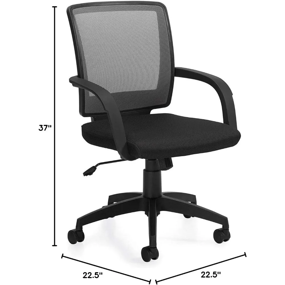 6 أقدام عميقة 21 قدمًا، 4 أقدام عالية لمحطة عمل المكتب مع كرسي، لون أسود، مثالية لتقسيم الغرفة والمساحة D