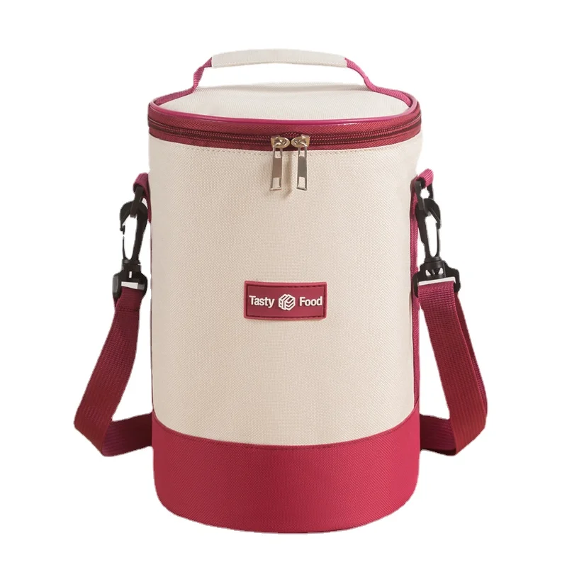 断熱サーマルピクニックバッグ、ショルダーストラップ付き、多層ランチボックス、オフィスワーカーと学校の学生のためのバッグ