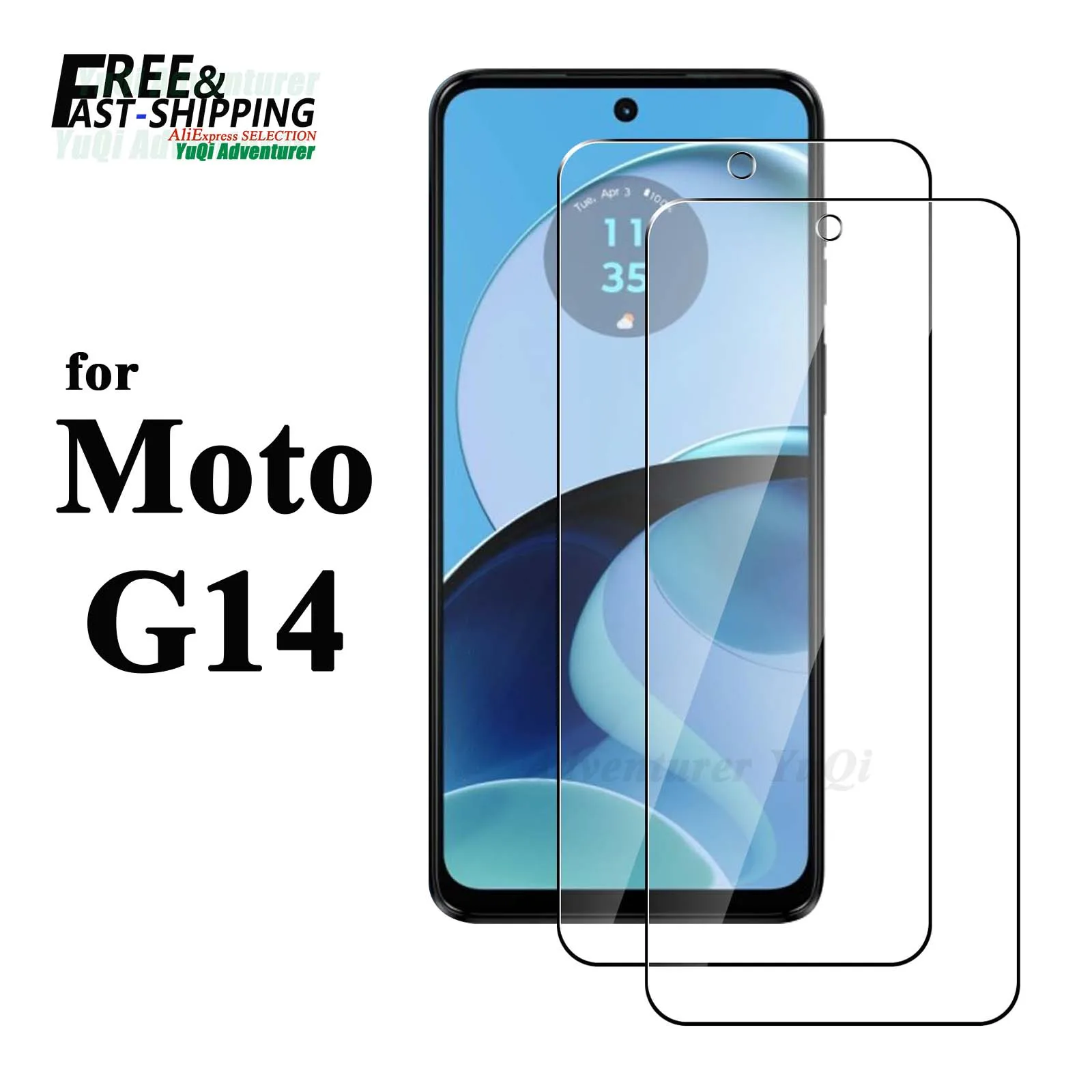 Screen Protector For Motorola Moto G14 Tempered Glass HD Crystal High Aluminum  9H Case Friendly