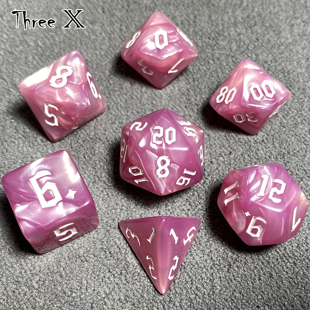 Polyhedral d & dgame dice conjunto D4-D20 rpg dados conjunto em redemoinhos para role playing jogos de mesa fontes de festa