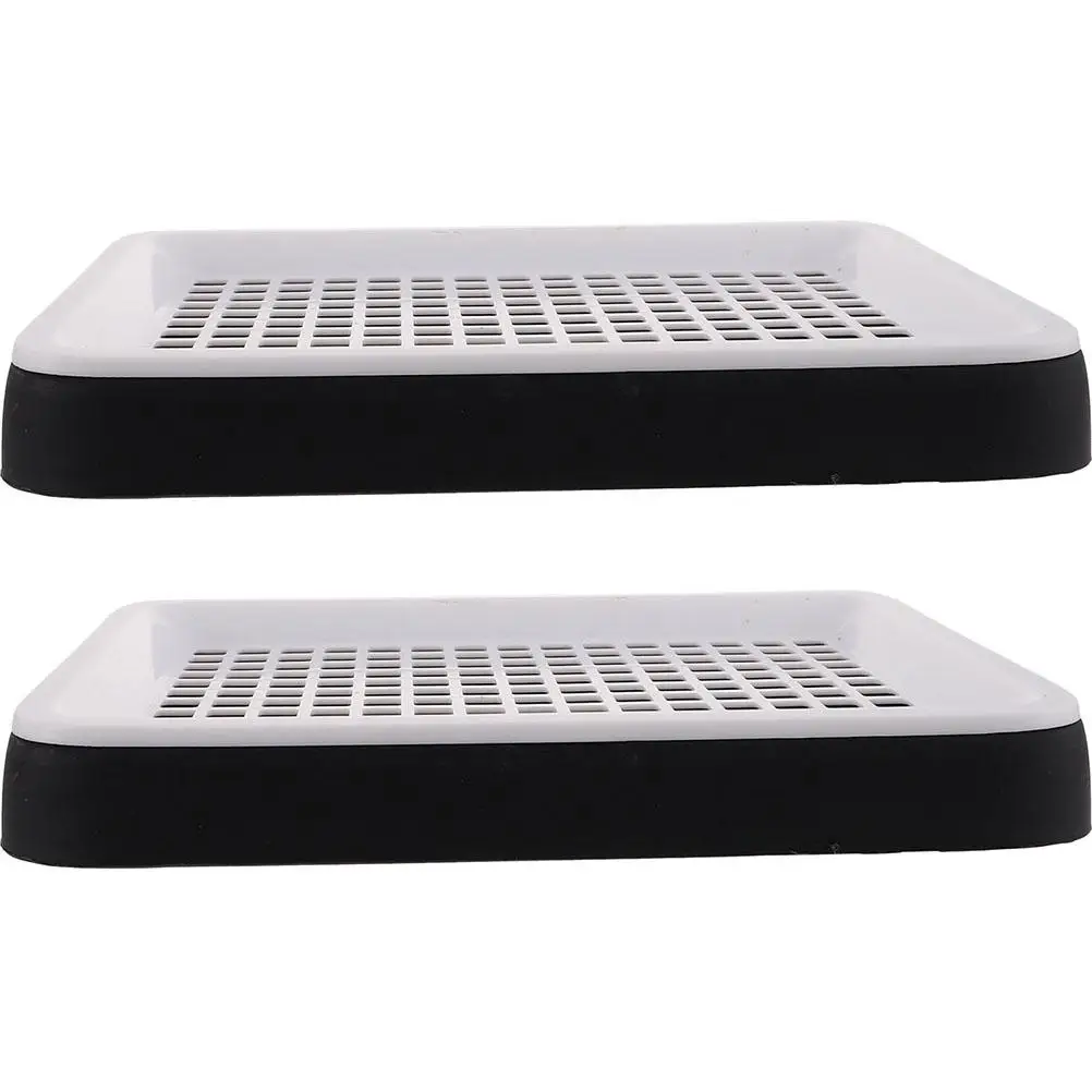 

2Pcs Pet Cleaning Supplies Portable Rabbit Potty Trainer Detachable Grids Large Storage Guinea Pig Accessories Hamster Potty