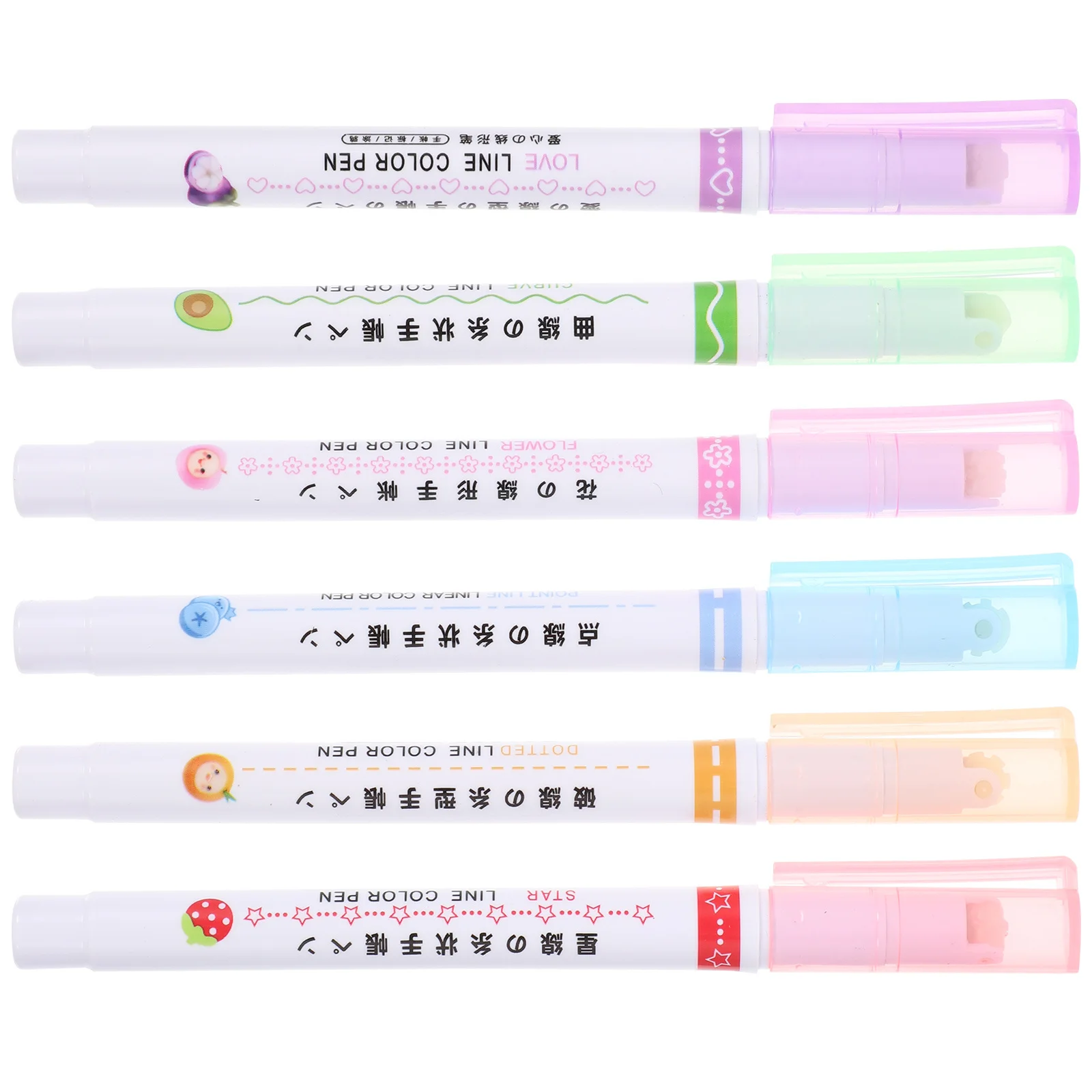 

6 шт. многофункциональные бытовые маркеры с тонким наконечником и двойным наконечником для DIY ремесел, раскраски, школьные проекты, офисное использование