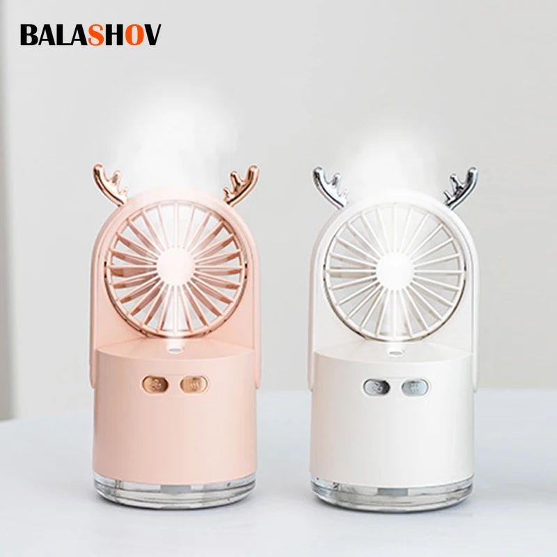 

Portable Water Spray Mist Fan Electric USB Rechargeable Handheld Mini Fan Cooling Air Conditioner Humidifier for Outdoor Bedroom