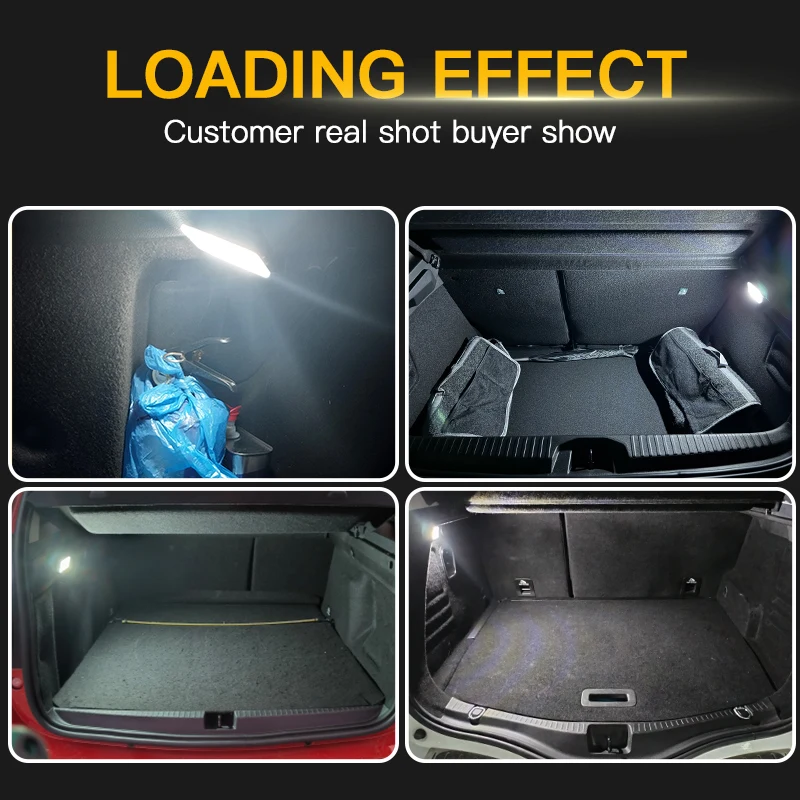1PC LED Luggage Trunk Glove Box Light Canbus ​For Nissan Leaf 18- Juke 10-19 Note 13-17 Pulsar 14-18 Qashqai 06-21 ​For Renault