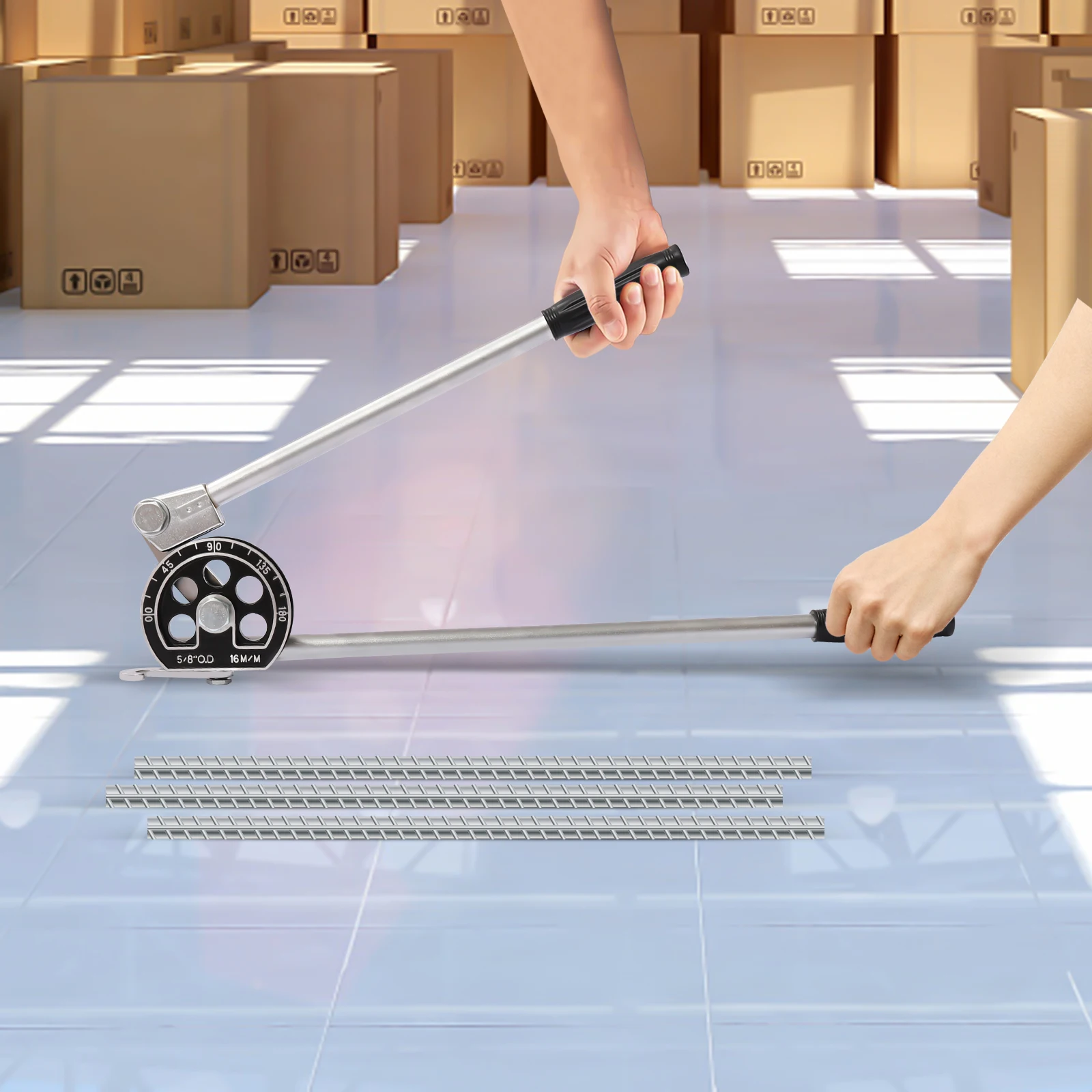 

Высококачественный трубогиб 0-180 ° Ручной инструмент для гибки кабелей из легированной стали со шкалой для железных медных алюминиевых труб