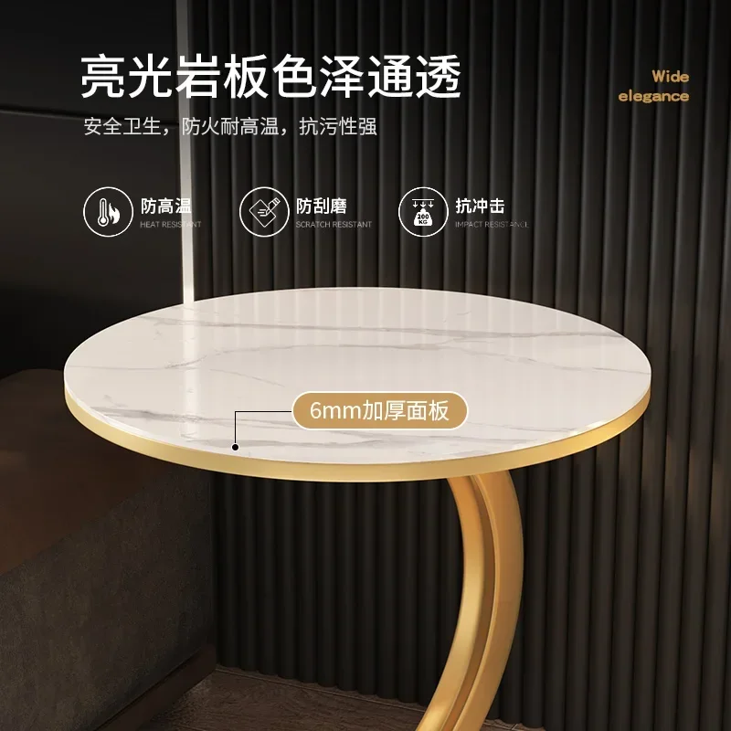 ไม้โต๊ะกาแฟกลมห้องนั่งเล่นขนาดเล็กออกแบบด้านข้างกาแฟตารางวงกลมสีขาวชา Stolik Kawowy Nordic Modern เฟอร์นิเจอร์