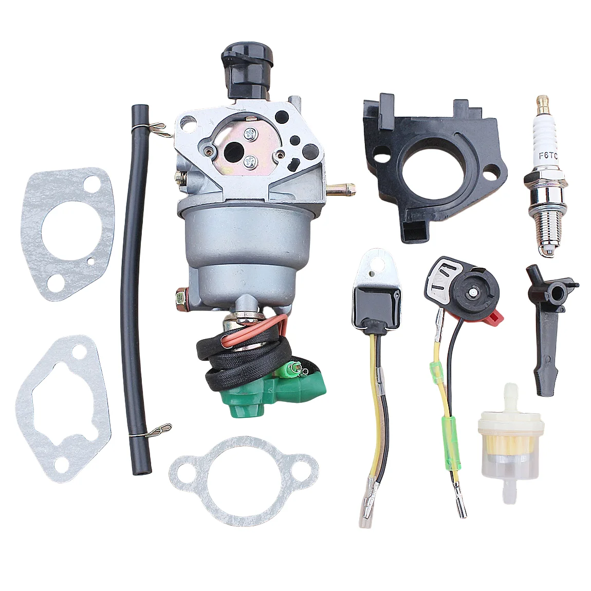 

Carburetor For Honda GX340 11HP GX390 13HP Engine with Spark Plug Air Filter Charging Kit 16100-ZF6-V01