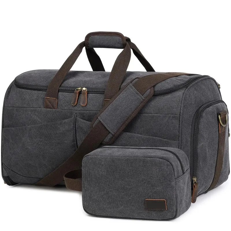 

4 in 1 sports gym duffel bag large canvas fashion men's and women's shoes and clothing washing compartment