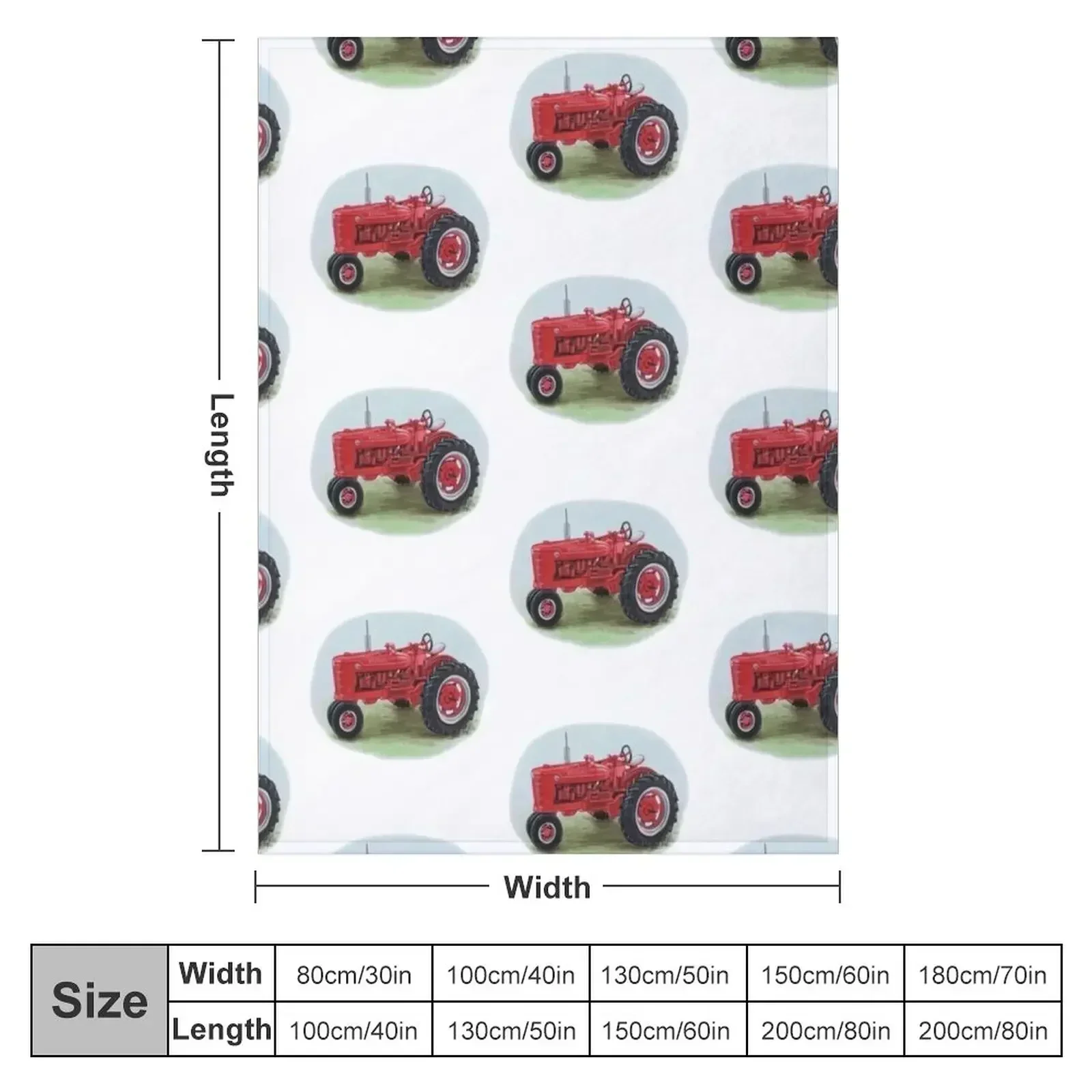 Farmall Tractor Throw Blanket Picnic Soft Beds Polar heavy to sleep Blankets