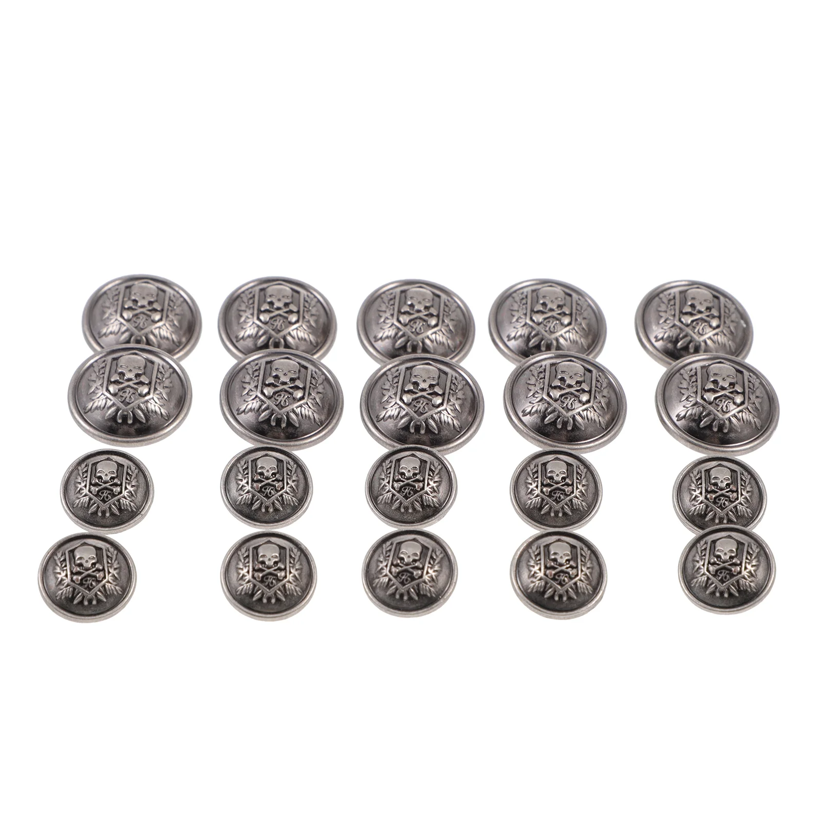 20 Pcs Satanic Buttons Skull Bracelet Beads Kit Durable Garment Decorate Decorative Men's Car