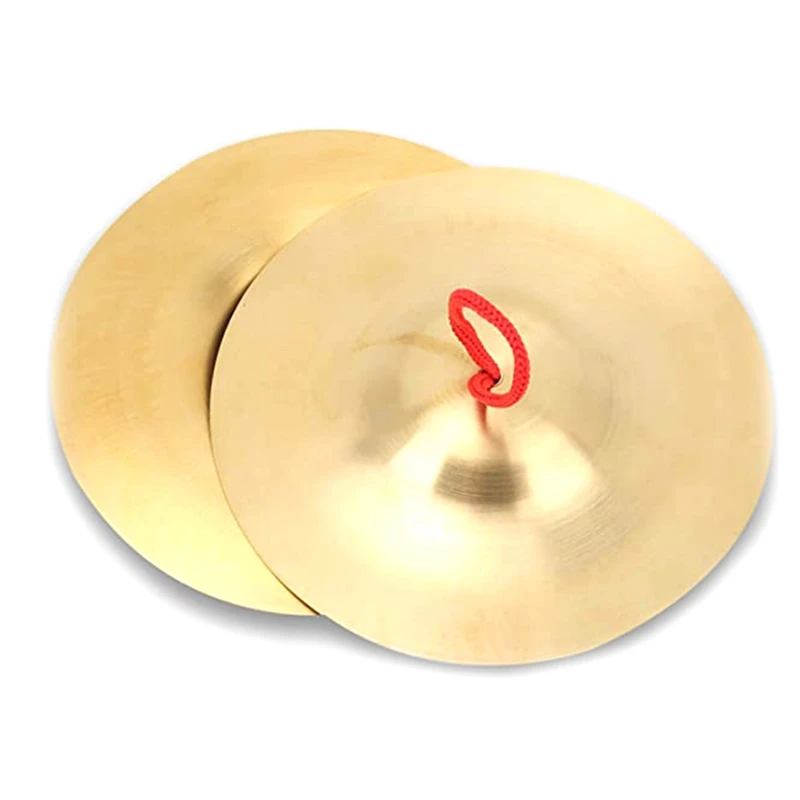 Crash Cymbal Pack Of 2 Brass Hand Pool Percussion Instrument Toy For Children Adults