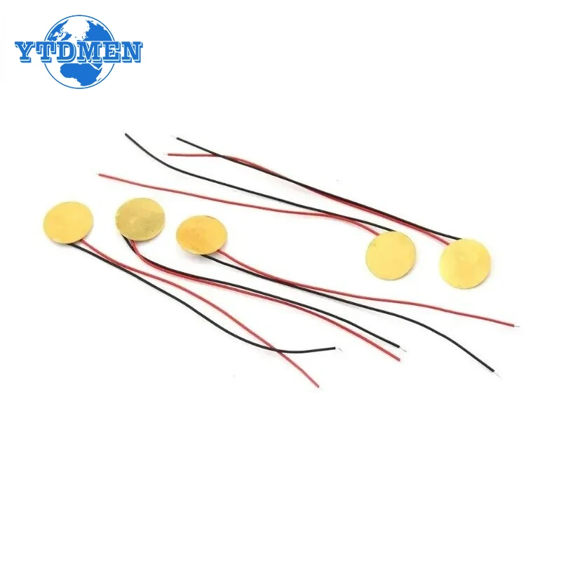 5/10/20PCS Buzzer Piezoelectric Piezo Ceramic Wafer Plate Piezo Element Diameter 12MM 15MM 18MM 20MM 27MM 35MM 50MM with Wire