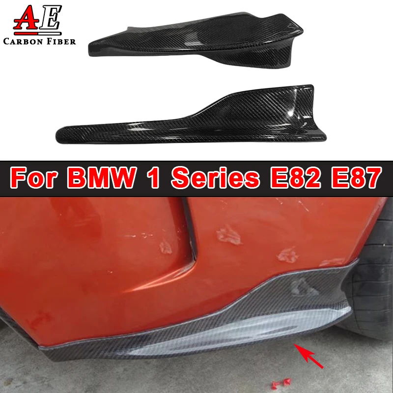 

Rear Lip Splitters Trim Canard Aprons Winglets For BMW 1 Series E82 E87 Carbon Fiber Car Rear Bumper Splitters Lip FRP Fenders