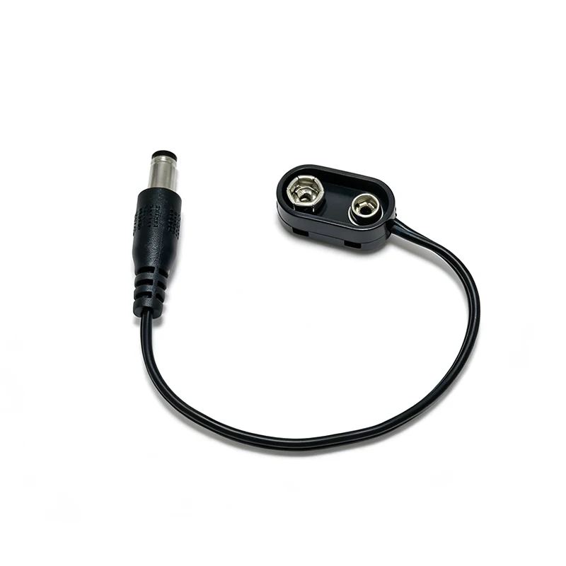 

9V Battery Clip Converter Male DCJack Plug Power Cable Snap Connector Guitar Effect Pedal Battery Power Supply Adapter