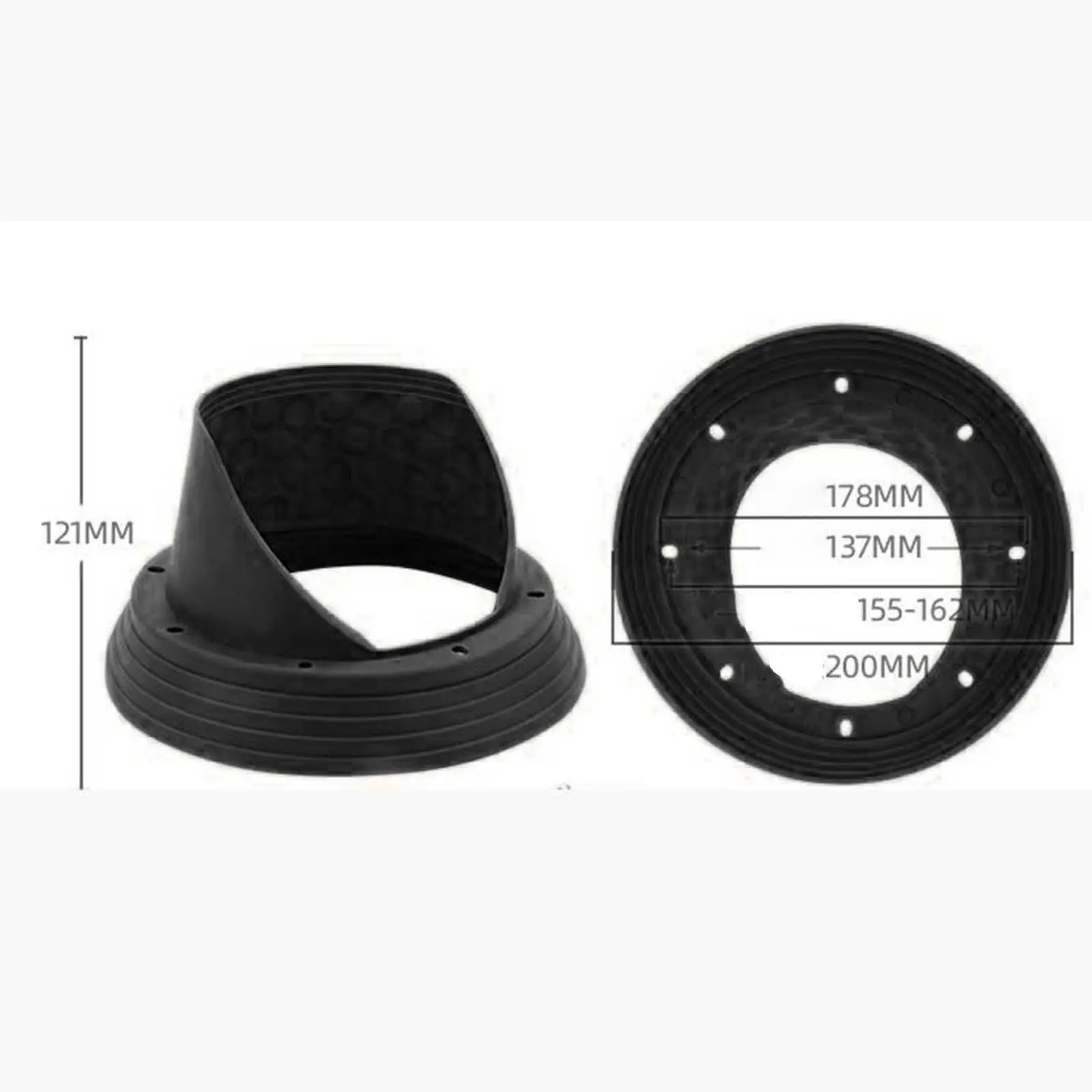 2x accesorios de almohadilla de silicona suave para deflector de altavoz de coche de silicona de 6,5 pulgadas para vehículo